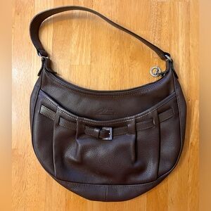 Beautiful Longchamp Shoulder Bag, Brown Leather